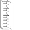 Hoge kast voor servies - hoogte 221 cm - 50 cm breed