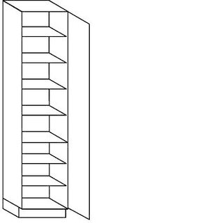 Voordeelselectie Hoge kast voor servies - hoogte 221 cm - 50 cm breed