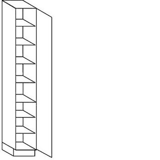 Voordeelselectie Hoge kast voor servies - hoogte 221 cm - 30 cm breed