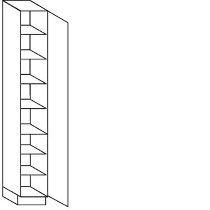 Voordeelselectie Hoge kast voor servies - hoogte 221 cm - 30 cm breed