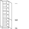 Hoge kast voor servies - hoogte 221 cm - 50 cm breed