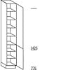 Hoge kast voor servies - hoogte 221 cm - 30 cm breed