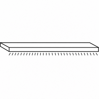 Wandplank van 2,5 cm met LED verlichting - kunststof HPL decor (SD)