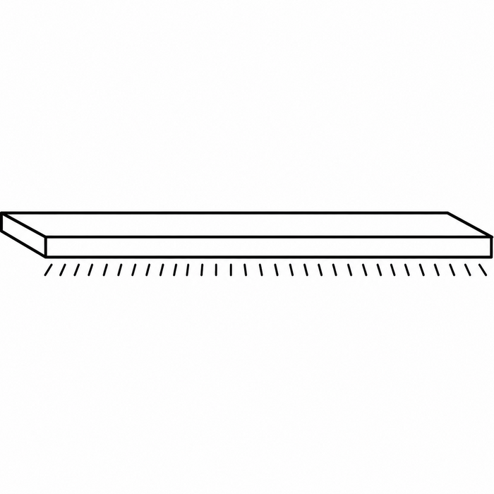 Wandplank van 2,5 cm met LED verlichting - laklaminaat (LL)
