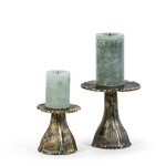 Dekocandle Organic candleholder - - greenish patina - Ø18x19cm