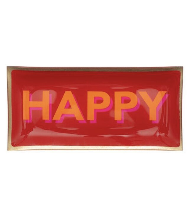 Giftcompany Love Plates L, Happy, rood