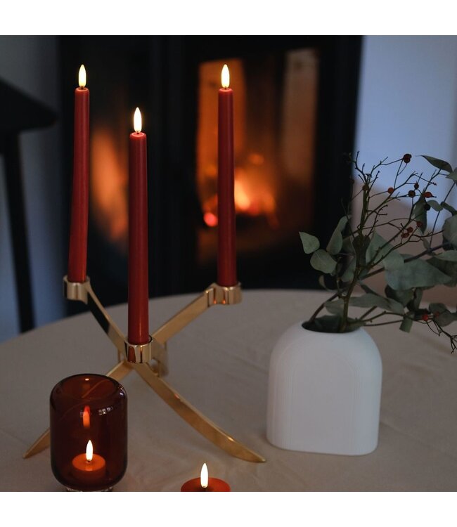 Uyuni Dinerkaarsen led - Karmijnrood -   2-stuks - 2,3x25 cm