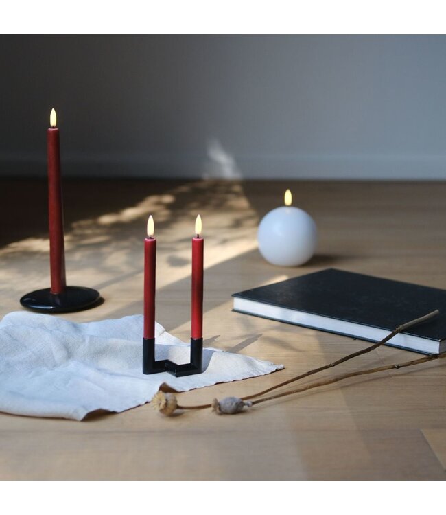 Uyuni Dinerkaarsen led - Karmijnrood -   2-stuks - 2,3x25 cm