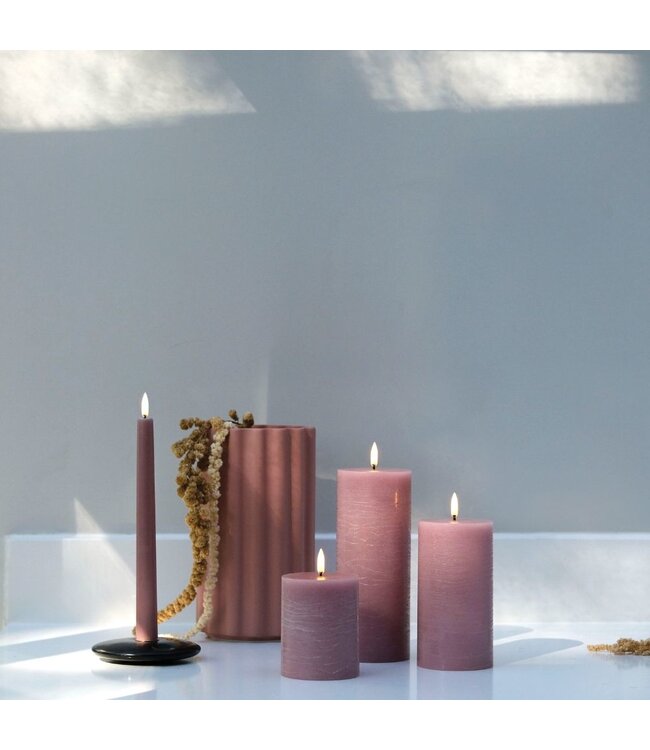 Uyuni Dinerkaarsen led - Poederroze -  2-stuks - 2,3x25 cm