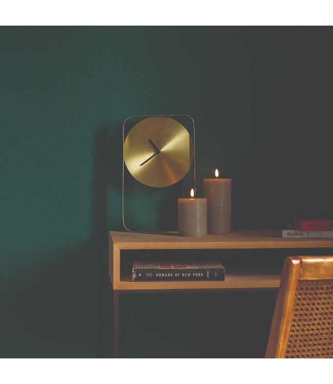 Uyuni LED stompkaars - Zand - rustiek-Ø7,8x15 cm