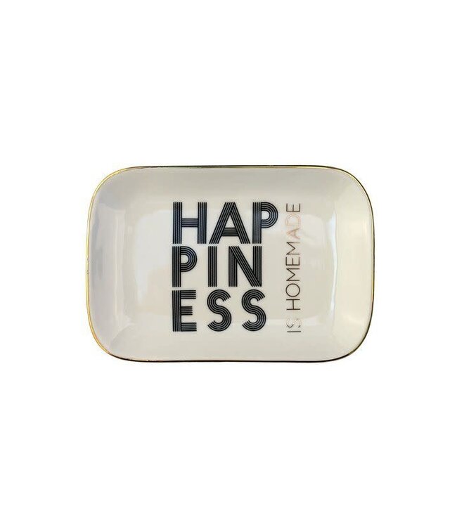 Giftcompany Love plates Happiness white  15,5x2x10,5cm