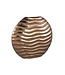 PTMD Caitlyn Bronze glazed ceramic pot round wave L