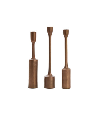 Set van 3 kandelaren max Ø6,5x35,5 cm TRESCALES brown bronze