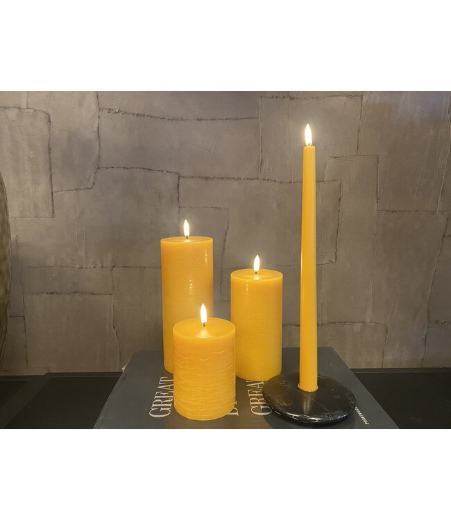 Uyuni LED stompkaars - Oker - rustiek -7,8x20 cm