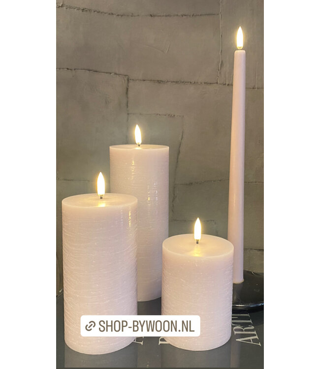 Uyuni LED stompkaars - Lavendel - rustiek-7,8x15  cm