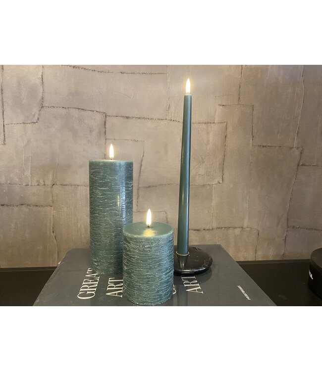 Uyuni LED stompkaars  - Groen -Rustiek- 7,8x15  cm