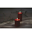 Uyuni LED stompkaars - Karmijnrood - rustiek - 7,8x20  cm