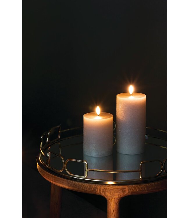 Uyuni LED stompkaars - Zand-rustiek - Ø7,8x 20 cm