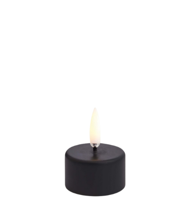 Uyuni LED theelicht - zwart - 4 x 2,5 cm