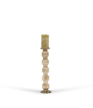 Dekocandle Glass chandelier rolls, brown luster (ø 13 x 50 cm)
