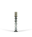 Dekocandle Glass chandelier rolls, grey luster (ø 13 x 50 cm)