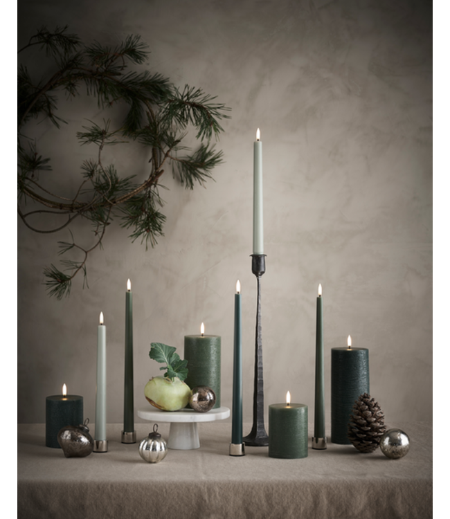 Uyuni LED stompkaars -  Olijf - rustiek - 7,8x10  cm