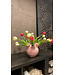 Vase Fine Earthenware Pink 21.5x21.5x20c