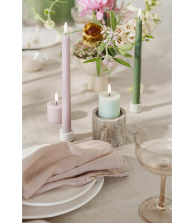 Uyuni LED stompkaars-  gesmolten - Lavendel - Ø5x7,5cm