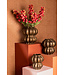 PTMD Niek Bronze ceramic pot round shaped bulb M