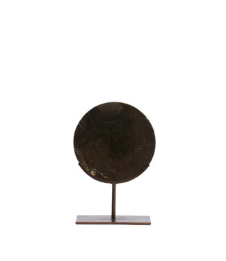 Ornament op voet 25,5x10x38,5 cm MORENO donker bruin marmer