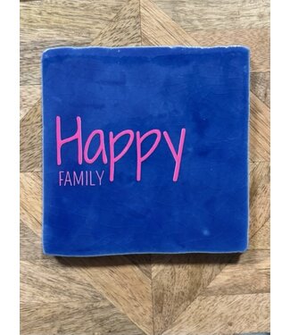 Happy family donkerblauw