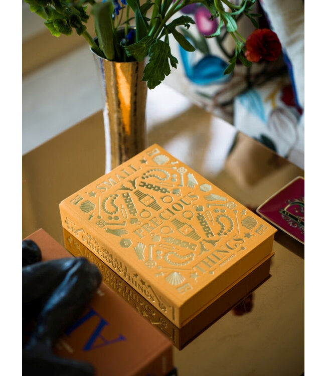 Storage book precious things yellow