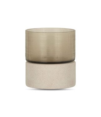 Bombyxx Oberina Small Windlicht Smoke 9,5cm