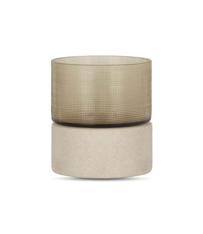 Bombyxx Oberina Small Windlicht Smoke – Hoogte 9,5 cm, Diameter 8 cm