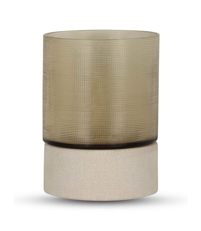 Bombyxx Oberina Medium Windlicht Smoke – Hoogte 14,5 cm, Diameter 10 cm