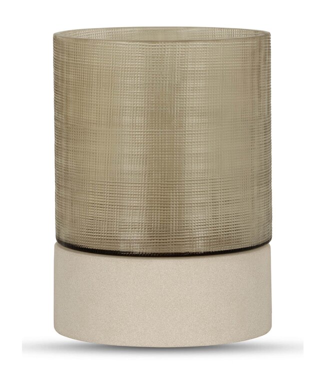 Bombyxx Oberina Large Windlicht Smoke – Hoogte 17,5 cm, Diameter 12 cm