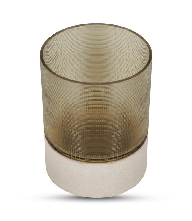 Bombyxx Oberina Medium Windlicht Smoke – Hoogte 14,5 cm, Diameter 10 cm