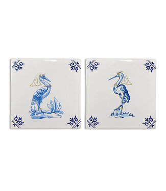 Royal Delft Goldie Tiles Set bruid en bruid