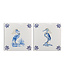 Royal Delft Goldie Tiles Set bruid en bruid