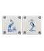 Royal Delft Goldie Tiles Set bruidegom en bruid