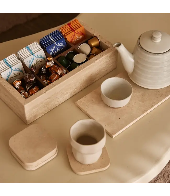 Organizer travertine 32.5x17.5x8cm