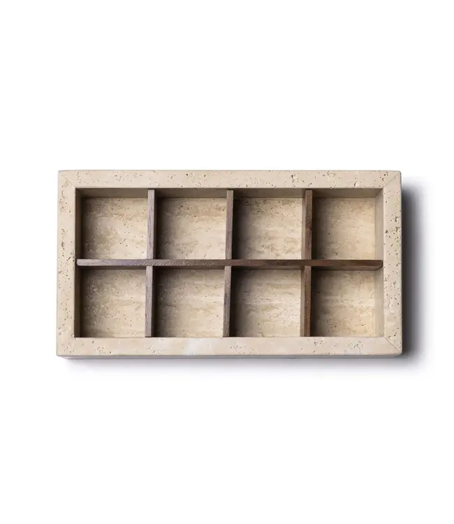 Organizer travertine 32.5x17.5x8cm