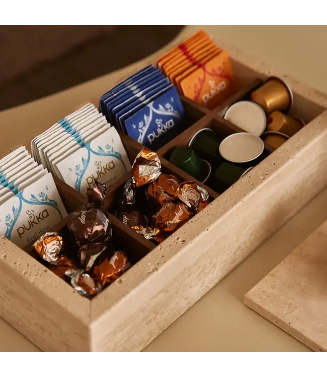 Organizer travertine 32.5x17.5x8cm