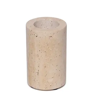 Mooisa Waxinelichthouder cilinder Travertine L 6x10cm