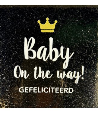 Baby on the way  goud/wit