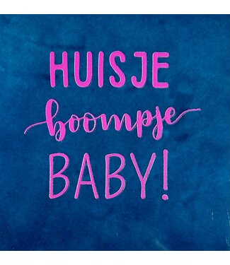 Huisje Boompje Baby blauw/ rose