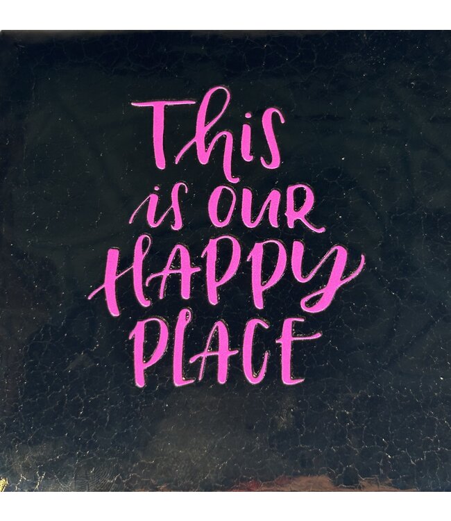 This is our happy place goud/roze