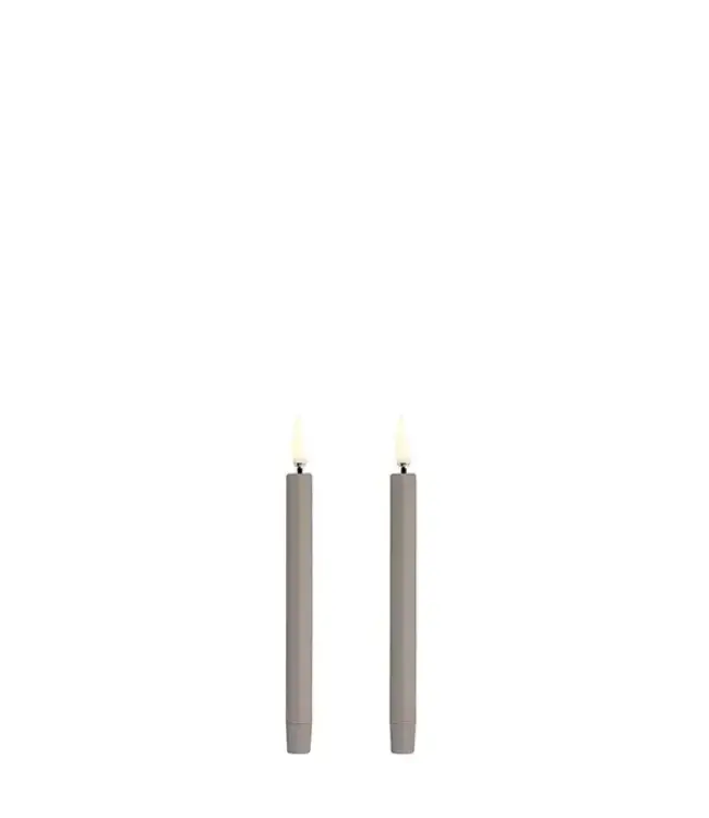 Uyuni LED kleine tafelkaars zandkleurig, 2-pack, 1,3x13,8 cm