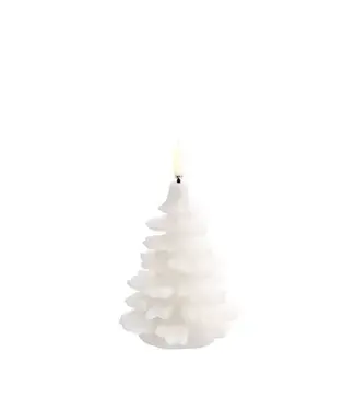 Uyuni LED kaars Kerstboom Wit 9x12cm
