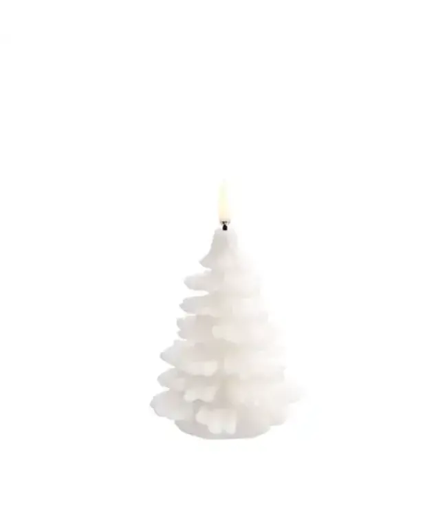 Uyuni LED kaars Kerstboom Wit 9x12cm